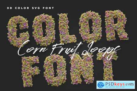 Corn Fruit Loops Color Fonts