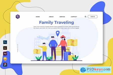 Family Traveling - Web & Mobile Landing Page
