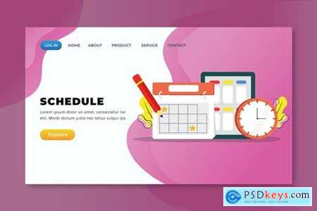 Schedule - XD PSD AI Vector Landing Page