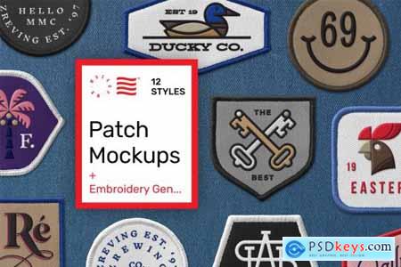 Patch Mockups + Embroidery Generator 4825446