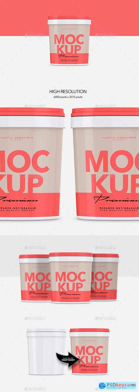 Glossy Plastic Container - Mockup 26347506