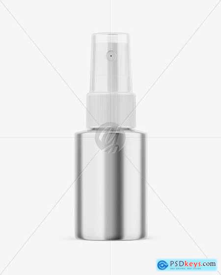 Glossy Metallic Spray Bottle Mockup 58816