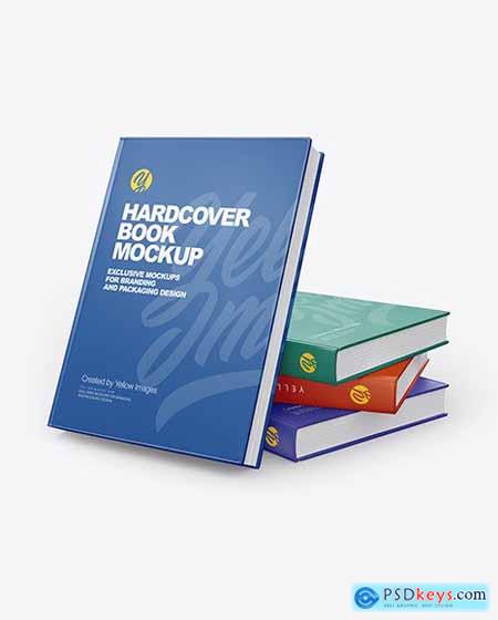 Hardcover Books w- Glossy Cover Mockup 58775