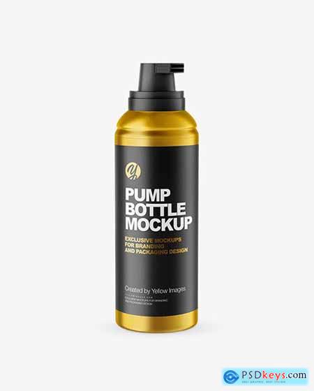 Metallic Pump Bottle Mockup 58746