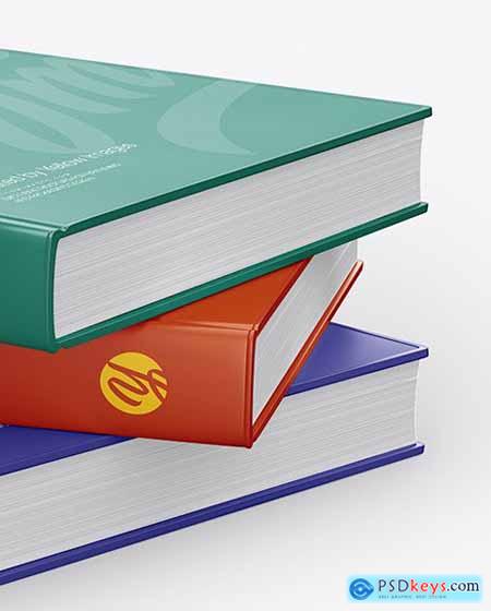 Hardcover Books w- Glossy Cover Mockup 58775