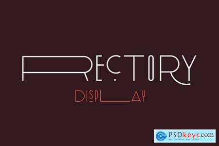 Rectory Display Art-Deco Font