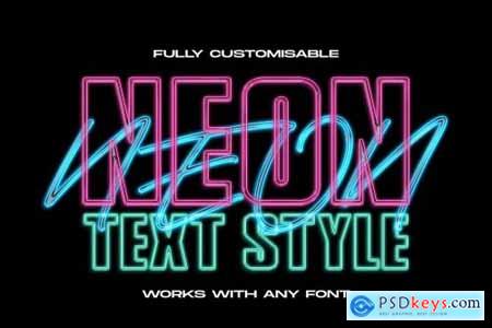 Neon Text Layer Style 4605483