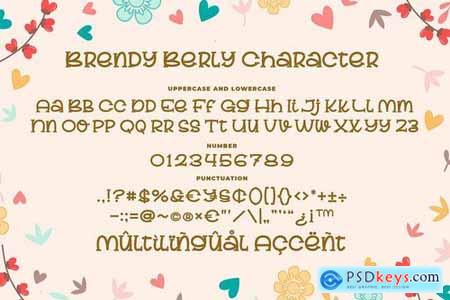 Brendy Berly a Bouncy Serif Font