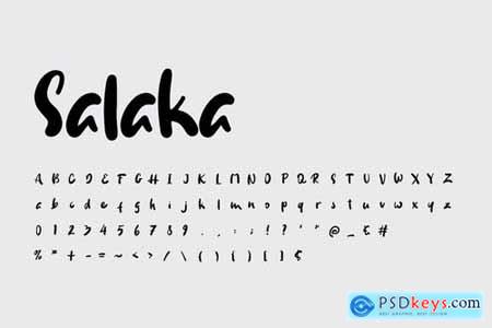 Salaka - Handwritten Brush Font