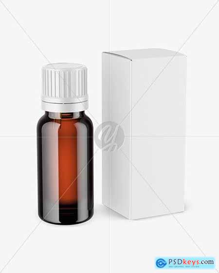 Amber Dropper Bottle with Box Mockup 56517