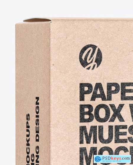 Kraft Paper Box with Muesli Mockup 56543