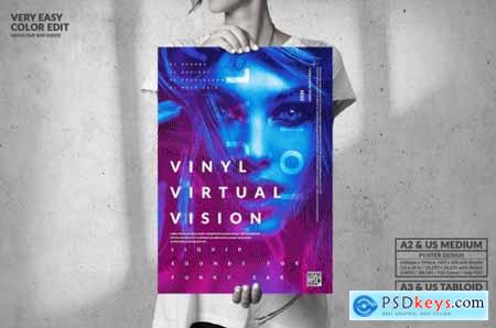Virtual Vision Party - Big Music Poster Design