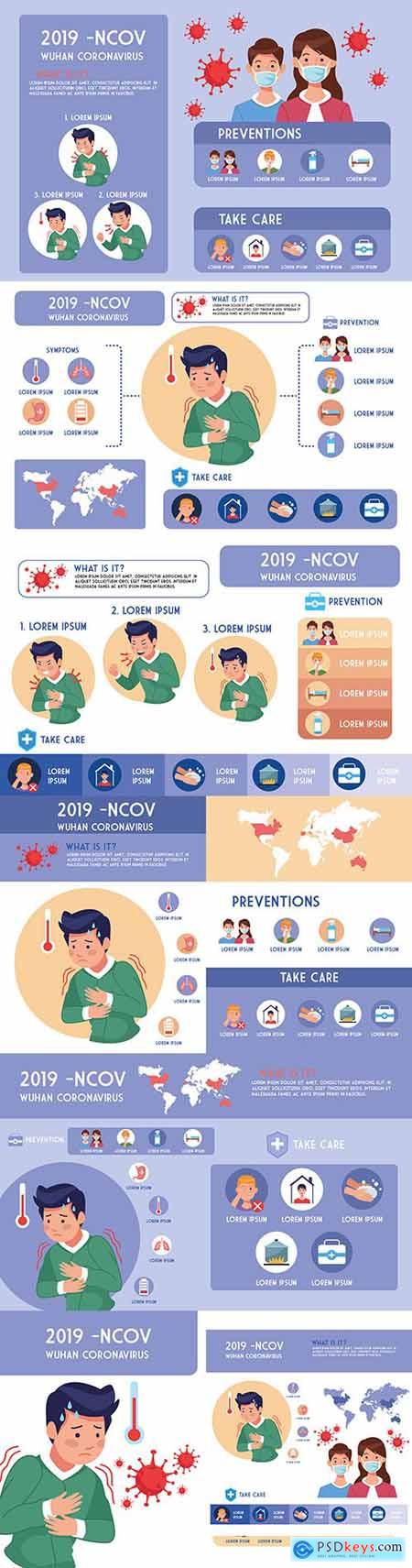 Covid19 pandemic design illustration infographics