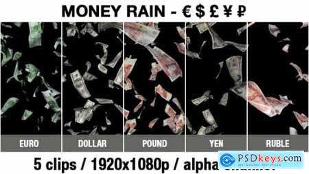 Money Rain Euro, Dollar, Pound, Ruble, Yen 19451146