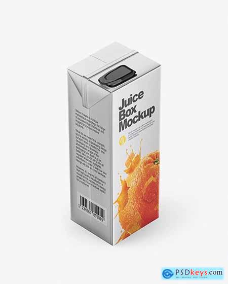 Metallic Juice Carton Package Mockup 58590