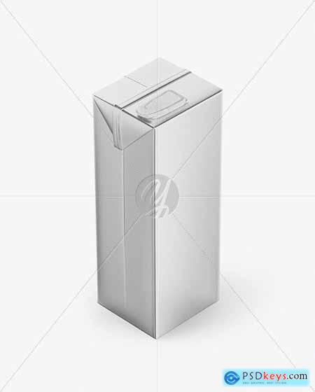 Metallic Juice Carton Package Mockup 58590