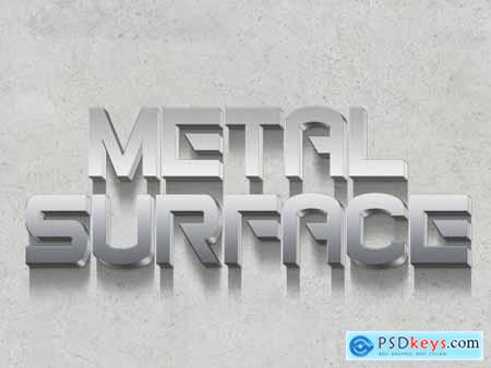 3D Silver Text Effect Style Mockup 341457811