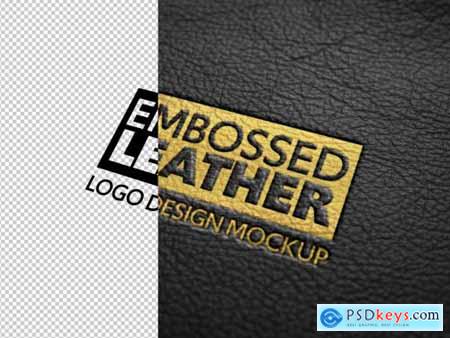 Embossed Leather Logo Design Mockup 341439451