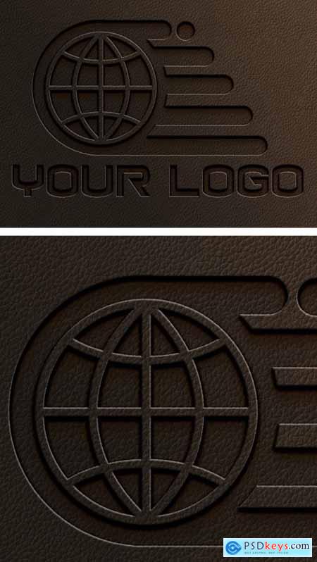 Stamped Leather Relief Text Effect 341458037