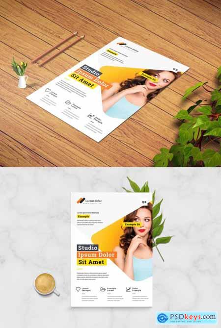 Creative Business Flyer Layout with Orange Accent 341007387