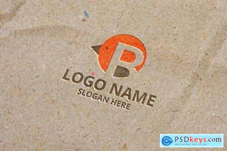 Brown paper logo mock-up