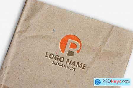 Brown paper logo mock-up