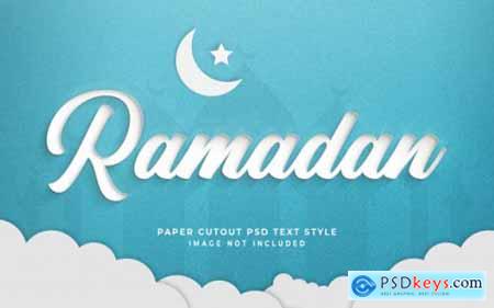 Luxurious ramadan 3d text style effect mockup
