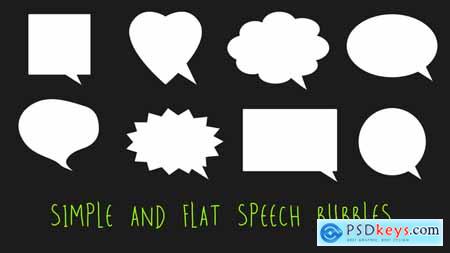 Simple and Flat Speech Bubbles 22290973