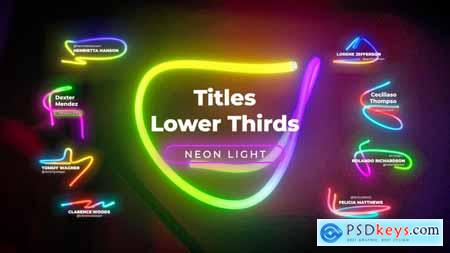 Neon Light Lower Thirds 3 26317763