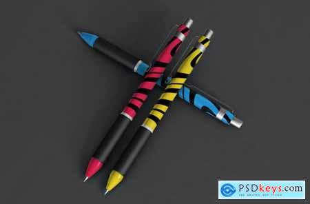 Colorful Pens Mockup