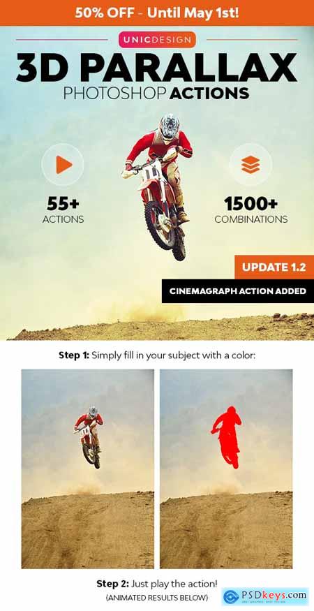 3D Parallax Animated Photoshop Actions 26308092