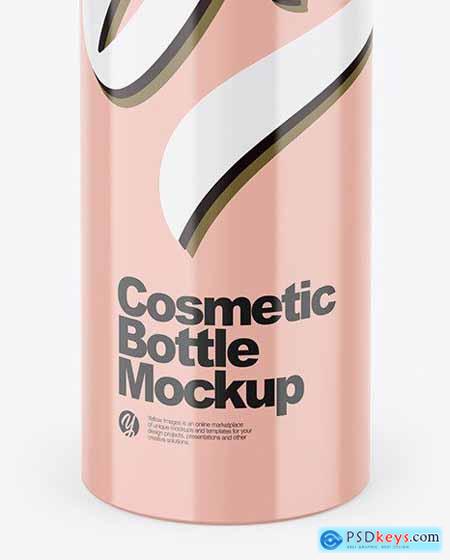 Glossy Cosmetic Bottle w- Dispenser Mockup 58892