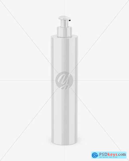 Glossy Cosmetic Bottle w- Dispenser Mockup 58892