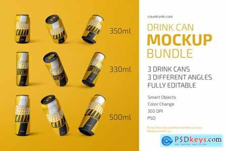 Drink Can Mockup Bundle 4832462
