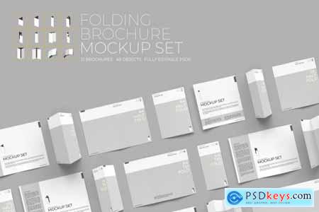 Folding Brochure Mockup Set 4409695