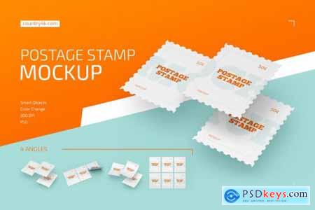 Postage Stamp Mockup Set 4413922