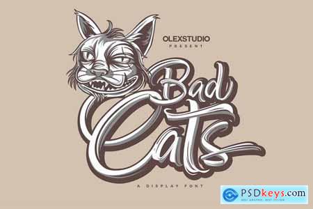 Badcats Stunning Display Fonts 3759042