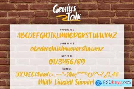 Genius Talk - Brush Font