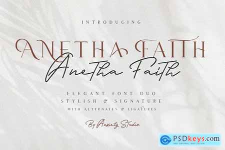 Anetha Faith Signature Font Duo 3975440