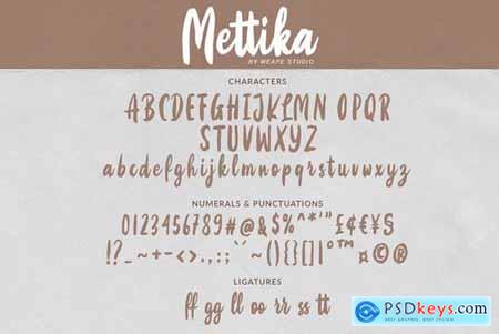 Mettika - Handbrush Font 4842362