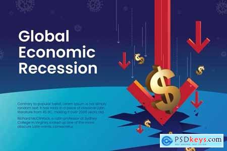 Global Economic Recession Vector Illustration