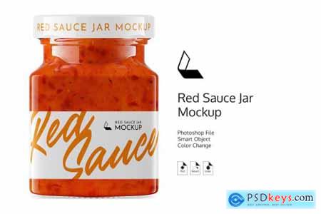 Red Sauce Jar Mockup #5 4851725