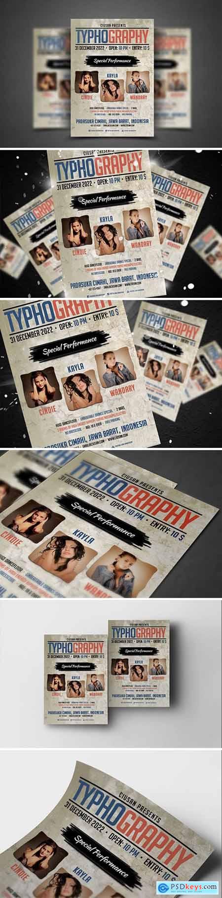 Typhography Flyer Template 3963612
