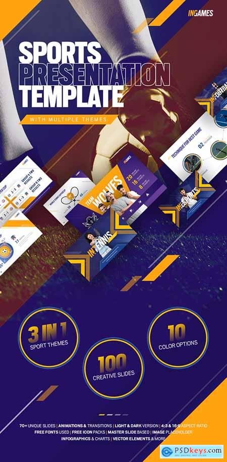 In Games Creative Animated Sport & Games Event PowerPoint Presentation Template 25018179