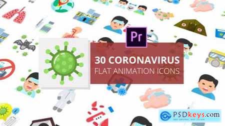 Coronavirus Flat Animation Icons Premiere Pro MOGRT 26518364
