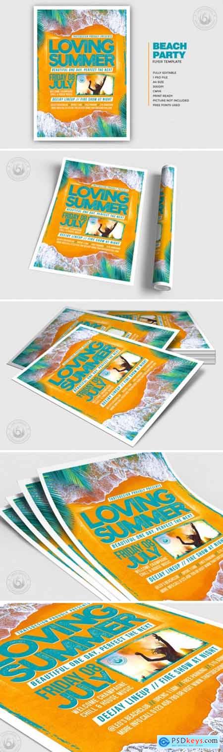 Beach Party Flyer Template V9 3975946