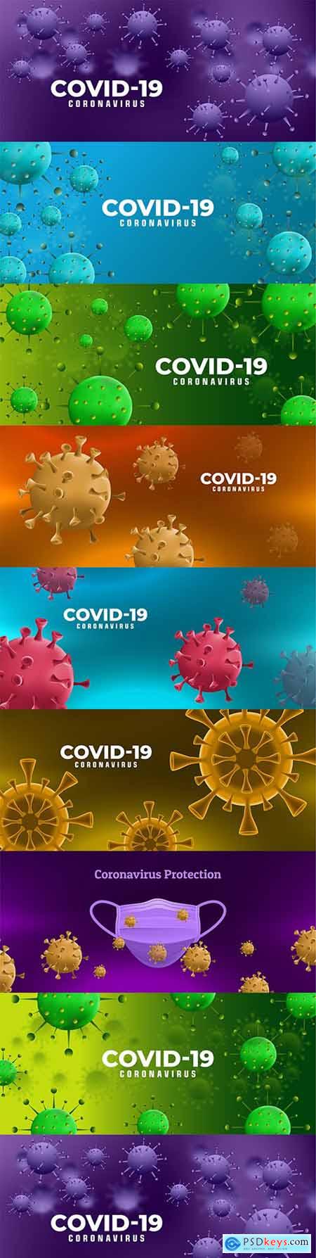 Coronavirus 2019-ncov background with viral cells 7