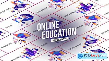Online Education Isometric Concept 26531138