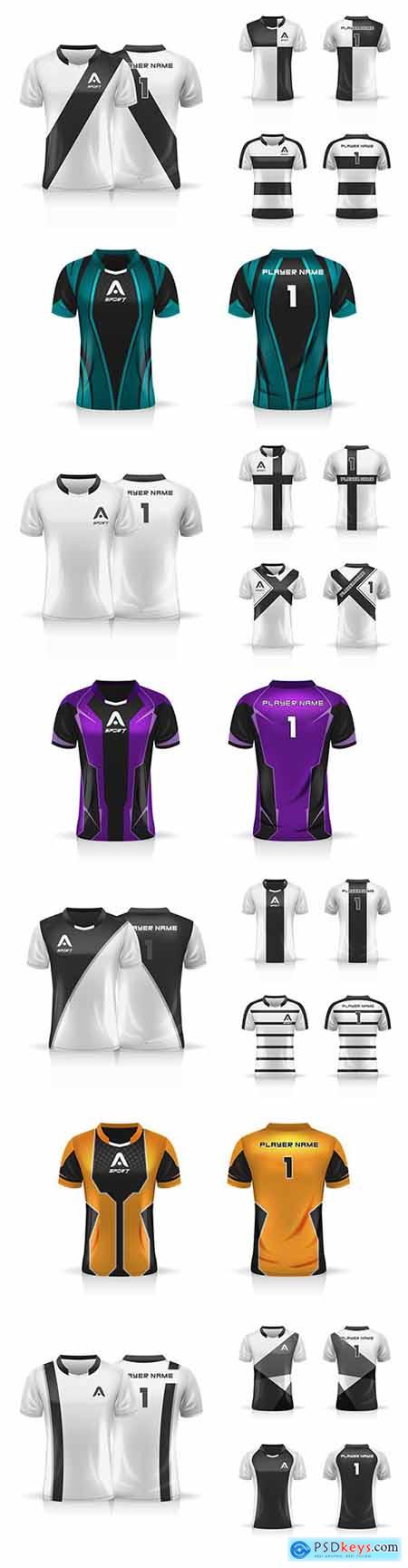 Specification football sports, T-shirt uniform template