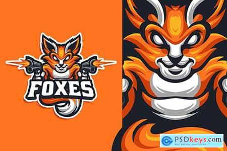 Foxes Esport and Sport Logo Template